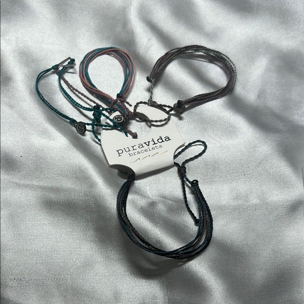 Pura Vida Bracelet Set - Black, Gray, pink, blue, purple Brown